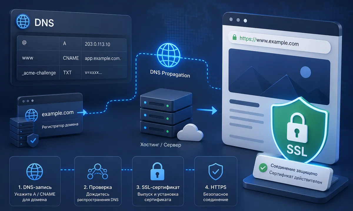 Как настроить DNS и SSL для веб-приложения