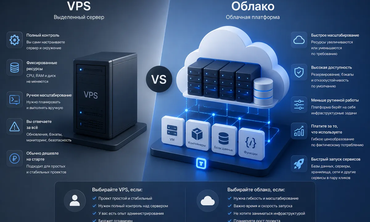 VPS или облако: что выбрать для проекта?